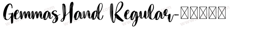 GemmasHand Regular字体转换